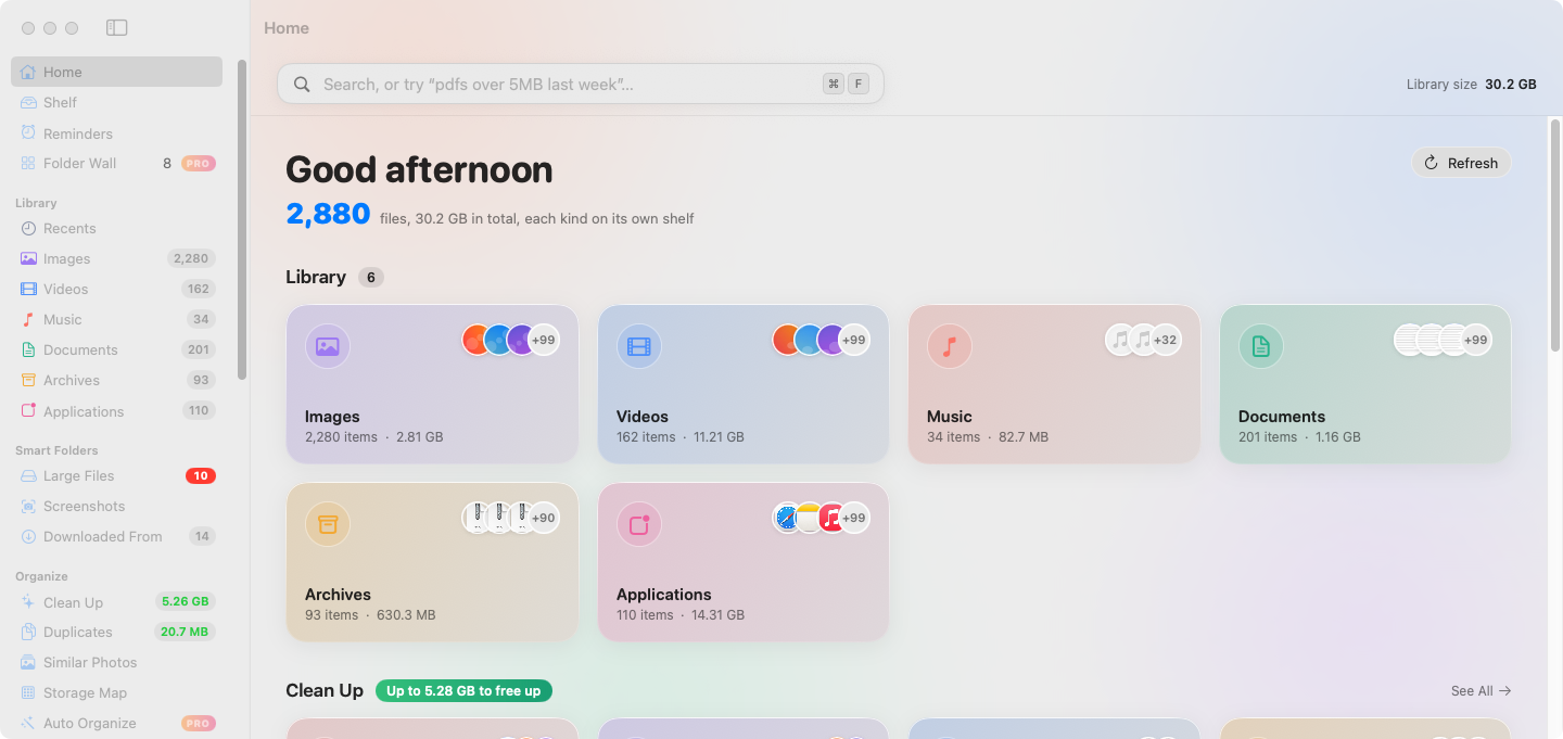 Shiduo home screen